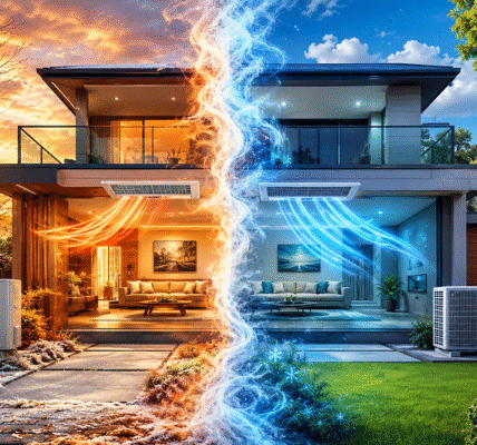 Smart heating and cooling system installed in a modern Australian apartment