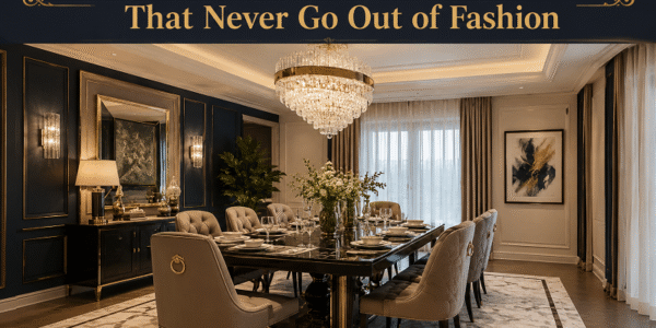 luxury dining room creates a welcoming environment