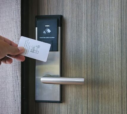 Salto Key Card Systems installed on a commercial office door