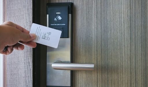 Salto Key Card Systems installed on a commercial office door