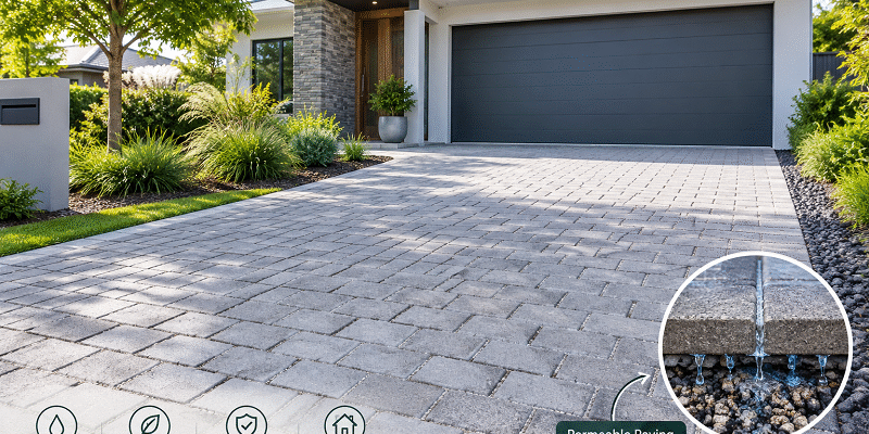 Stylish Permeable Driveway Paving for Modern Homes