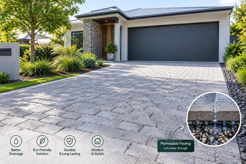 Stylish Permeable Driveway Paving for Modern Homes
